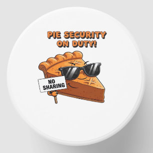 Pumpkin Pie Security Guard Funny Thanksgiving Over Mini Candle Favors