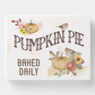 PUMPKIN PIE SIGN Wood Box Sign