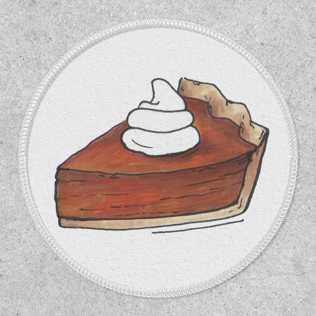 Pumpkin Pie Slice Baking Thanksgiving Holiday Food Patch (Front)