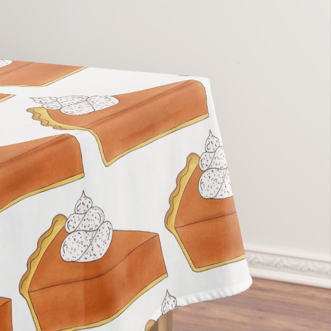 Pumpkin Pie Slice Thanksgiving Dinner Party Tablecloth (In Situ)