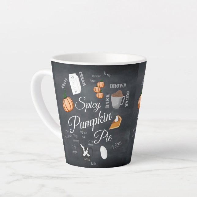 Pumpkin Pie, Spicy Pumpkin Pie Latte Mug (Left Angle)
