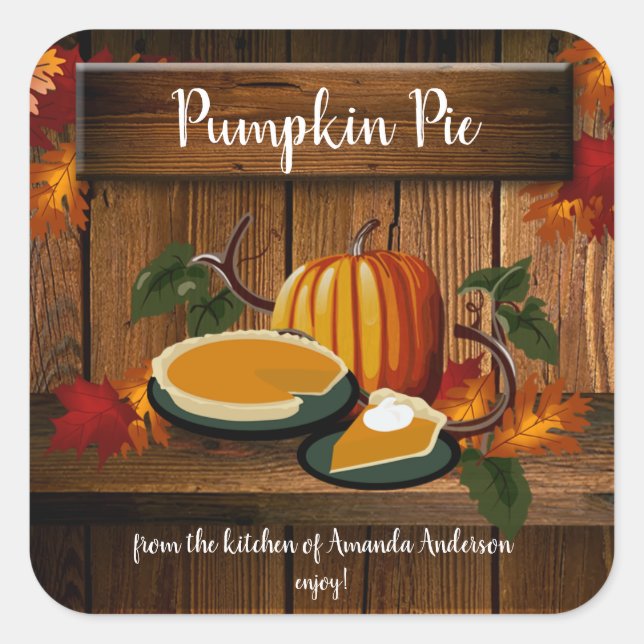 Pumpkin Pie Sq Label (Front)