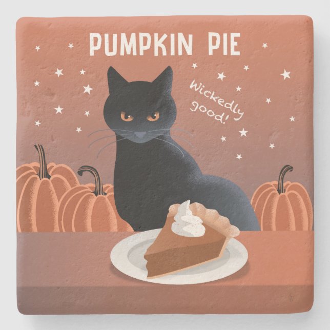 Pumpkin Pie Stone Coaster (Front)