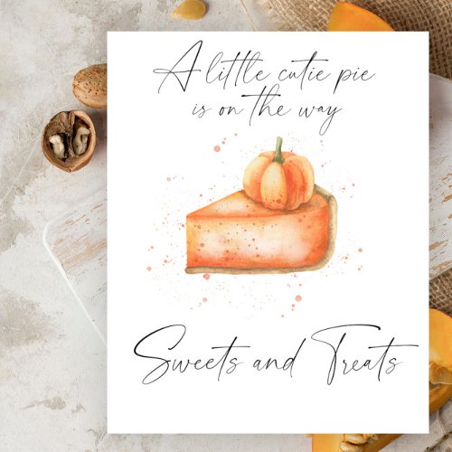 Pumpkin pie _ sweets and treats baby shower poster