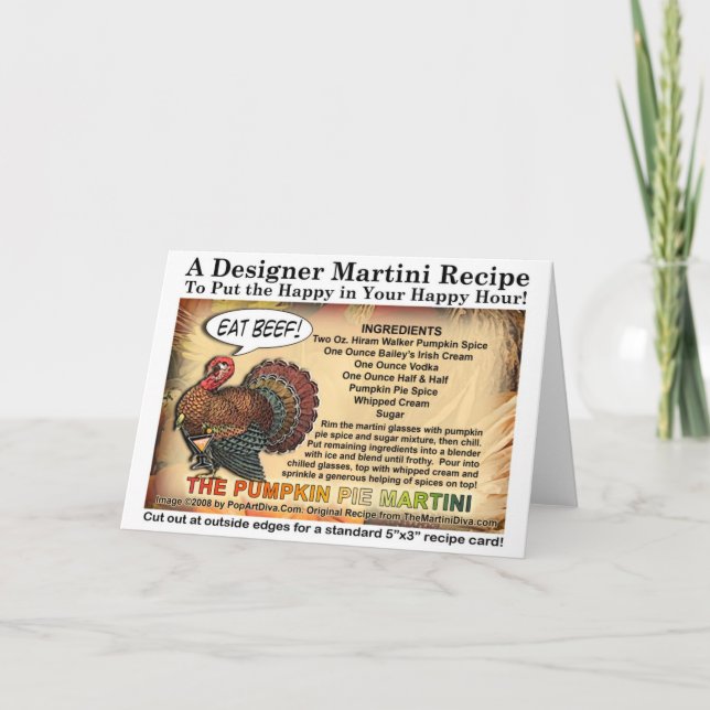 PUMPKIN PIE THANKSGIVING COCKTAIL RECIPE CARD (Front)