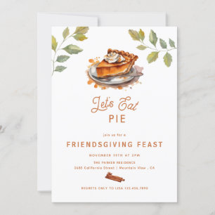 Pumpkin Pie Thanksgiving Invitations