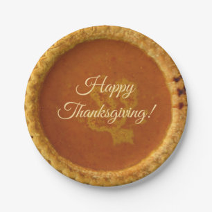 Pumpkin Pie Thanksgiving Paper Plate