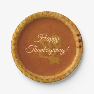 Pumpkin Pie Thanksgiving Paper Plate