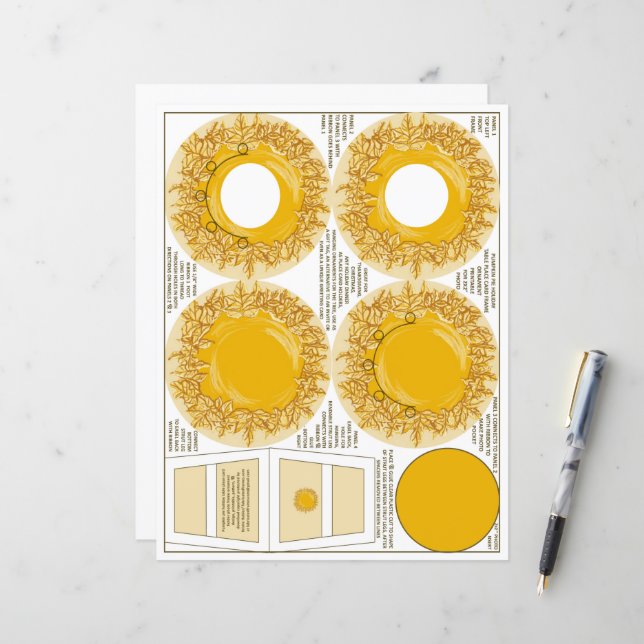 Pumpkin Pie Thanksgiving Table Place Card Frame (Front/Back In Situ)