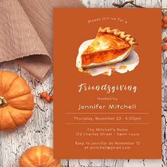 Pumpkin Pie Thanksgiving Terracotta Friendsgiving