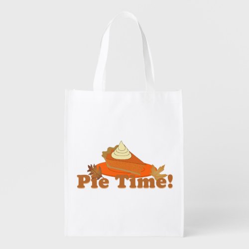 Pumpkin Pie Time Thanksgiving Grocery Bag