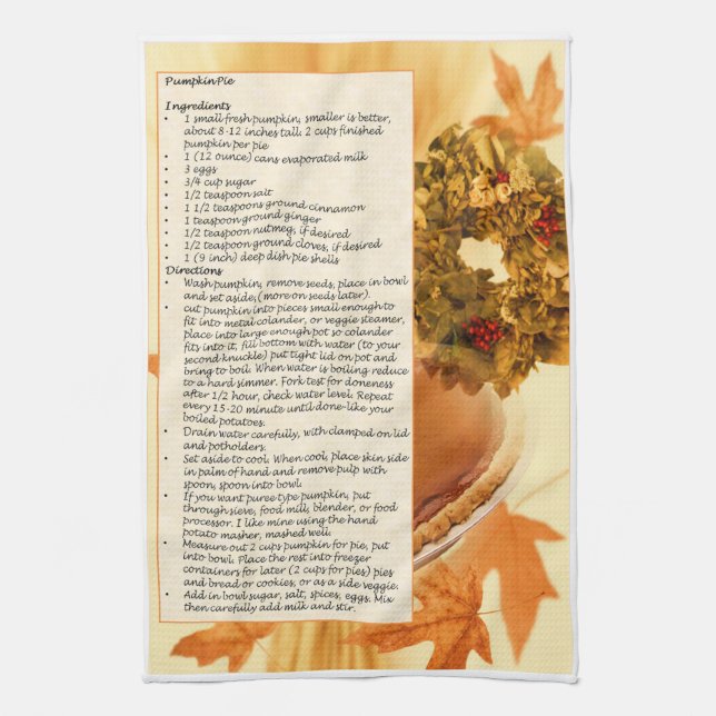 Pumpkin Pie Towel (Vertical)