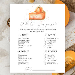 Pumpkin pie - What's in your purse game