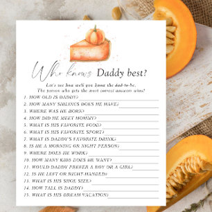 Pumpkin pie - Who knows daddy best game
