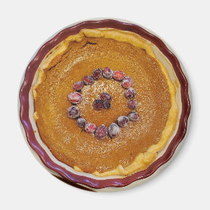 Pumpkin Pie with Cranberries Magnet