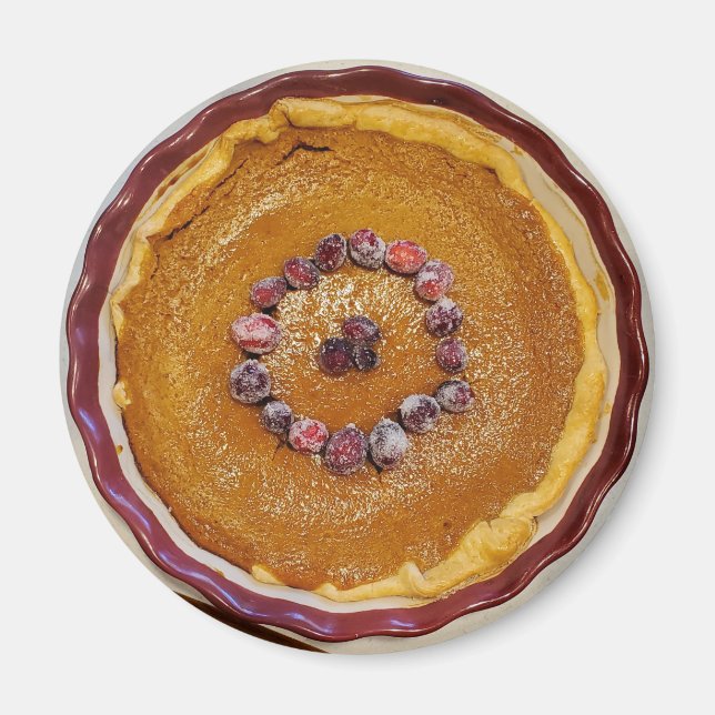 Pumpkin Pie with Cranberries  Magnet (Front)
