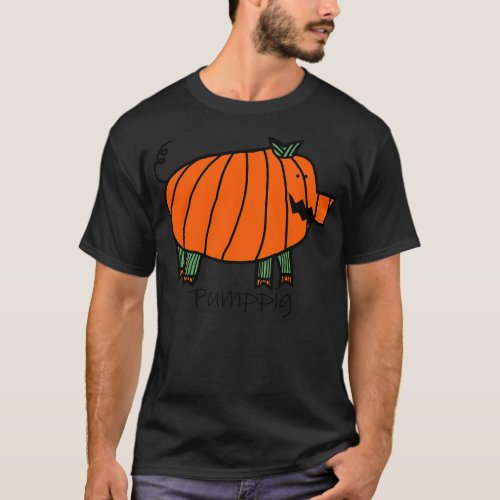 Pumpkin Pig a Halloween Horror T_Shirt