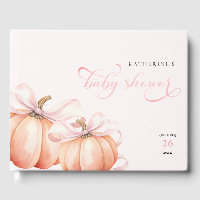 Pumpkin Pink Bow Baby Shower 