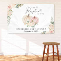 Pumpkin Pink Floral Baby Shower Welcome Banner