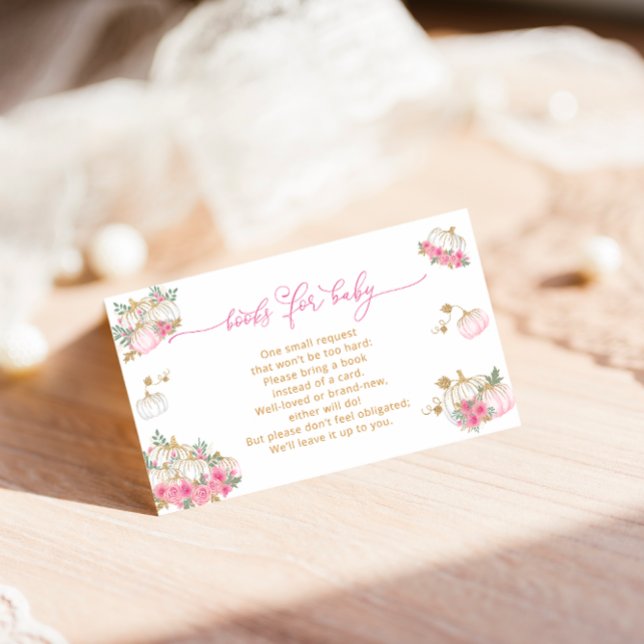Pumpkin Pink Floral  Books for Baby Enclosure Card (Creator Uploaded)