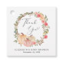 Pumpkin Pink Floral Girl Baby Shower Thank You Favor Tags