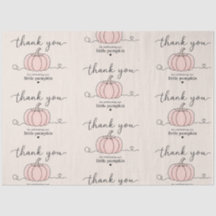 Pumpkin Pink Minimalist Thank You