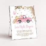 Pumpkin Pink Truck Late Night Diapers Baby Shower Poster<br><div class="desc">Make your event special with this Fall Baby Shower with our cute and lovely printable Late Night Diapers Sign featuring adorable Little Pumpkin Baby Shower theme. Download,  personalize,  and create lasting memories with this perfect touch for your joyous celebration!

BS825</div>