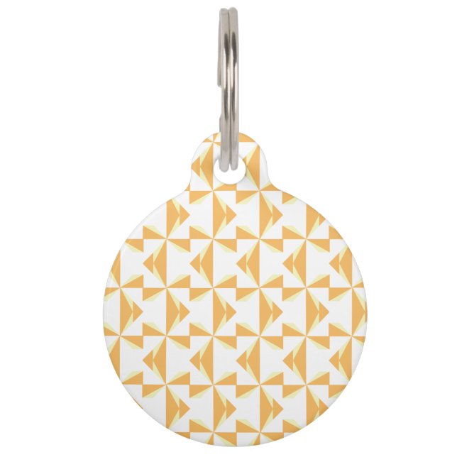 Pumpkin Pinwheels Pet ID Tag (Front)