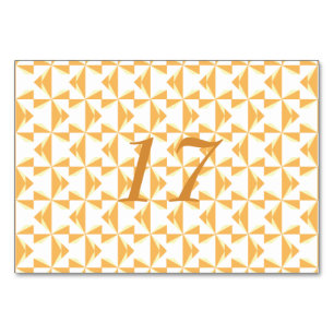 Pumpkin Pinwheels Table Number