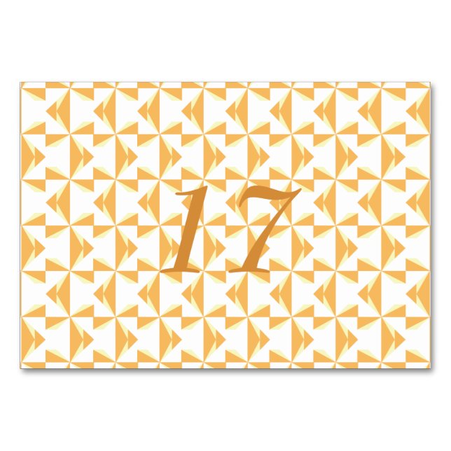 Pumpkin Pinwheels Table Number (Front)