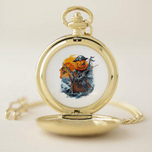 Pumpkin Pirate Adventure Pocket Watch