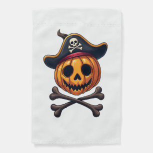 Pumpkin Pirate � Halloween Skull Shirt Garden Flag