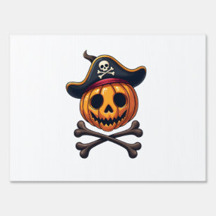 Pumpkin Pirate � Halloween Skull Shirt Sign