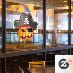Pumpkin Pirate Window Cling