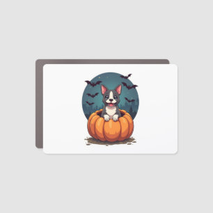 Pumpkin Pitbull Smile Car Magnet