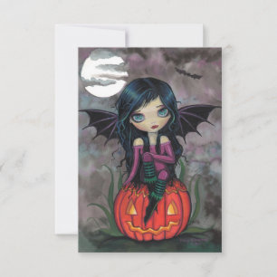 Pumpkin Pixie Halloween Postcard