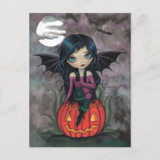 Pumpkin PIxie Halloween Postcard