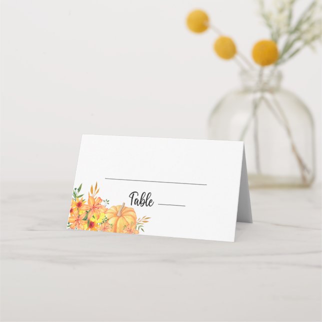 Pumpkin place card (Front)
