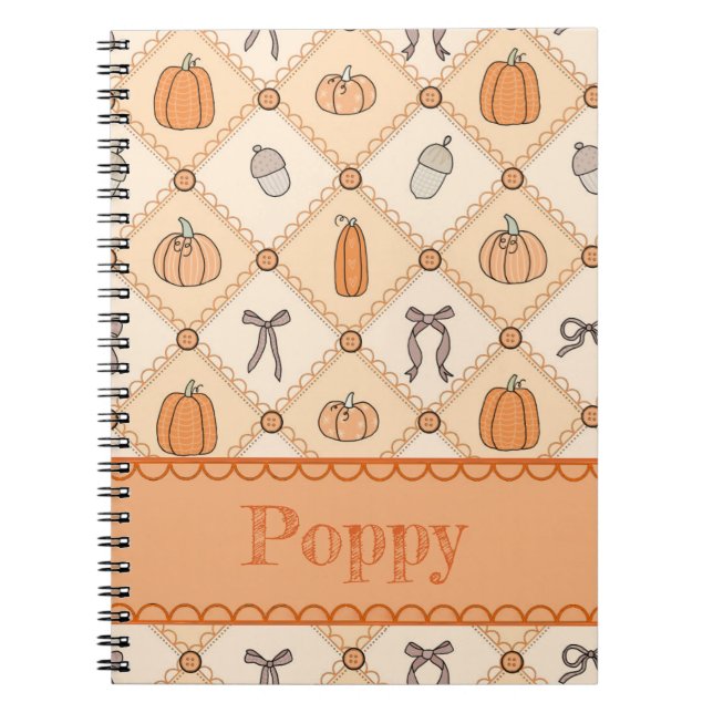 Pumpkin Plaid Notebook (Front)