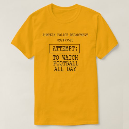 Pumpkin Police Department Attempt T_Shirt