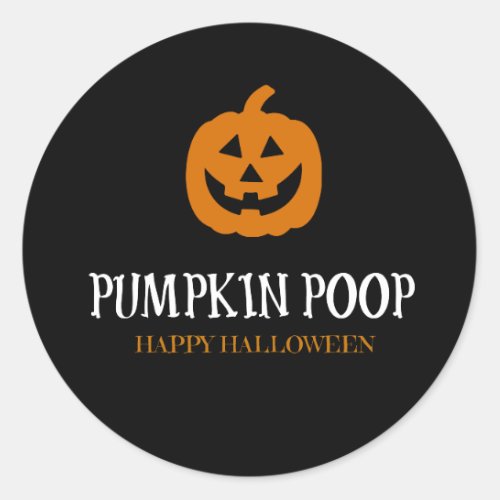 Pumpkin Poop Halloween Sticker Labels