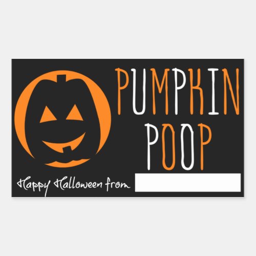 Pumpkin Poop Happy Halloween Labels