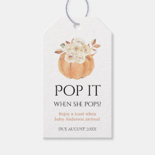 Pumpkin Pop it when she Pops Favor tag