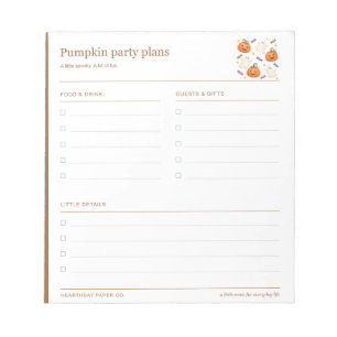 Pumpkin Porch Halloween Party Notepad
