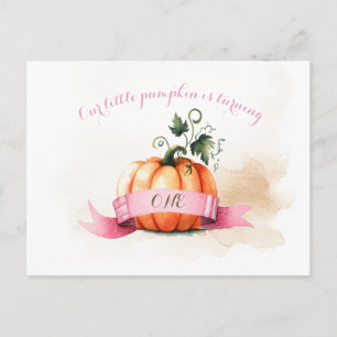 Pumpkin Postcards For Girl's Birthday