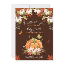 Pumpkin Pregnancy Announcement Autumn Fall Baby