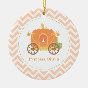Pumpkin Princess Carriage Girls Room Decor Ceramic Ornament