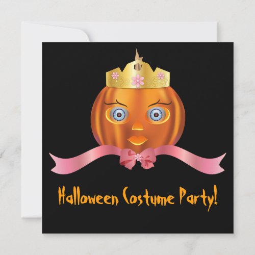 Pumpkin Princess Halloween Party Announcement