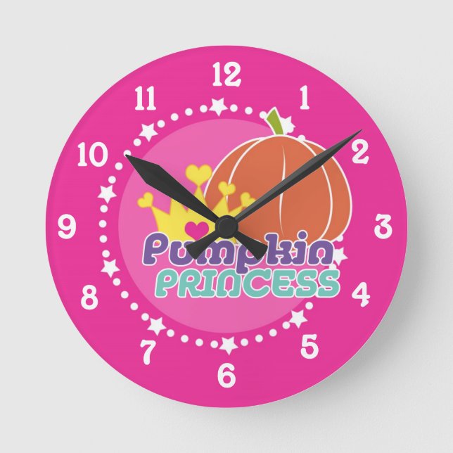 Pumpkin Princess Round Clock (Front)