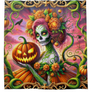 Pumpkin Princess Shower Curtain